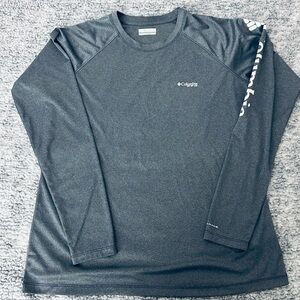 Columbia Blue Long Sleeve Tee Performance Fabric